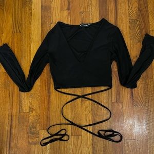 Cross Body Crop Top